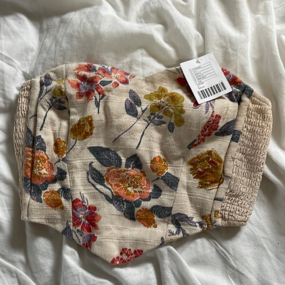 Urban outfitters floral corset crop top brand new